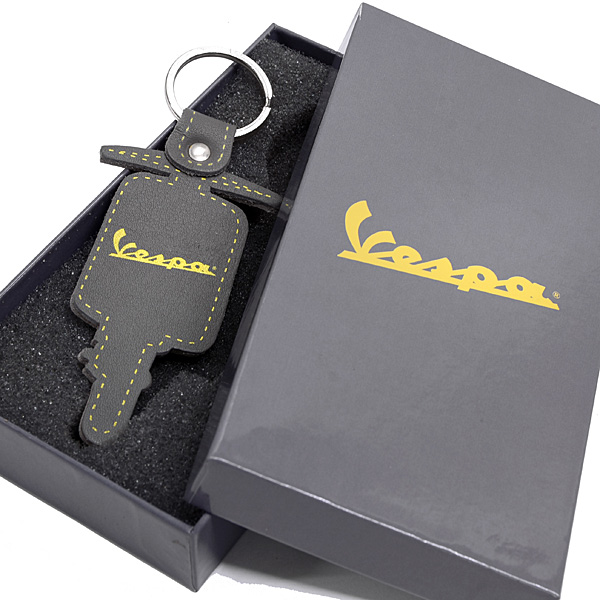 Vespa Official Vespa Silhouette Keyring (Yellow & Gray)