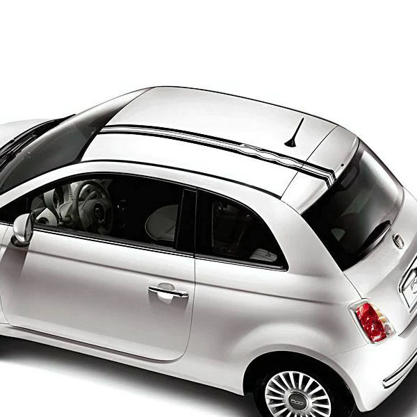 FIAT純正500ルーフデカールキット (モノクロマティック) : イタリア自動車雑貨店 | イタリア車のパーツとグッズの公式オンラインショップ
