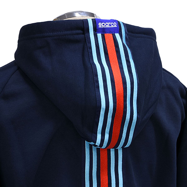 MARTINI RACING Official Big Stripe Hooded Felpa (Navy) by Sparco