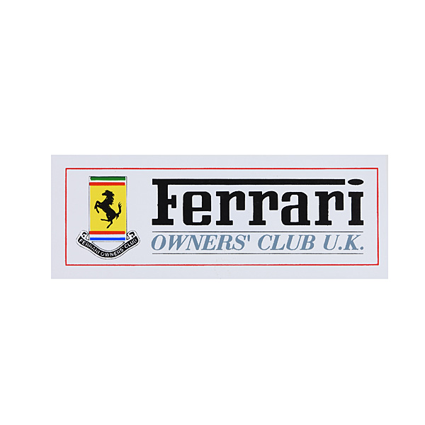 Ferrari Owners Club U.K. Sticker (Small)