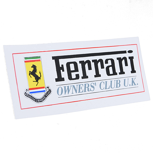 Ferrari Owners Club U.K. Sticker (Small)