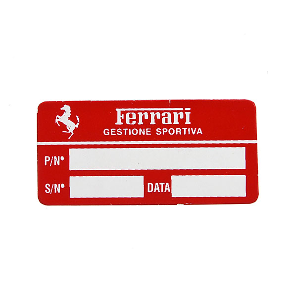 Ferrari GESTIONE SPORTIVA Serial Code Tag(39*18mm)