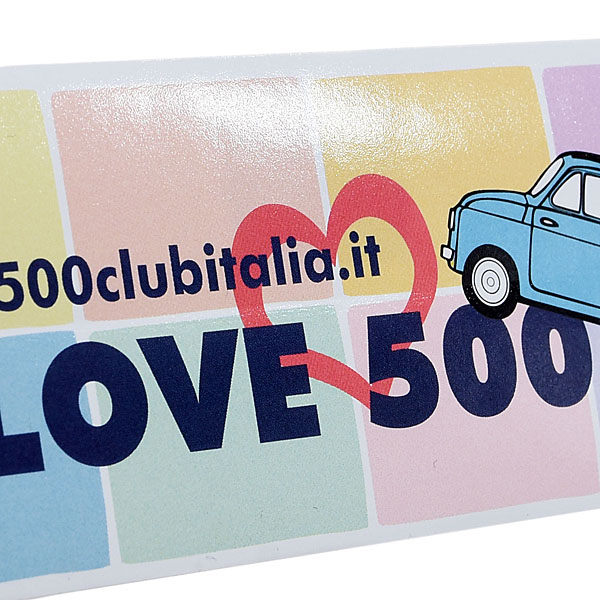 FIAT 500 CLUB ITALIA  "I LOVE500" Sticker