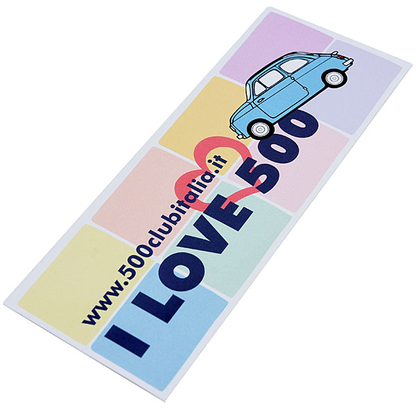 FIAT 500 CLUB ITALIA  "I LOVE500" Sticker