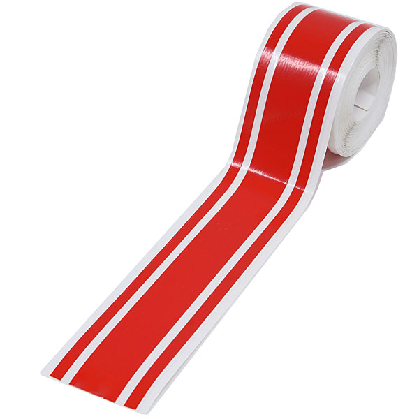 ABARTH stripe sticker (red/white/silver)