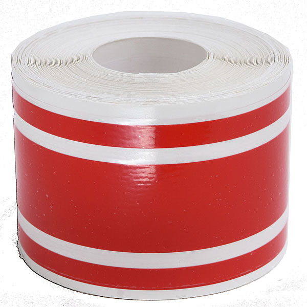 ABARTH stripe sticker (red/white/silver)