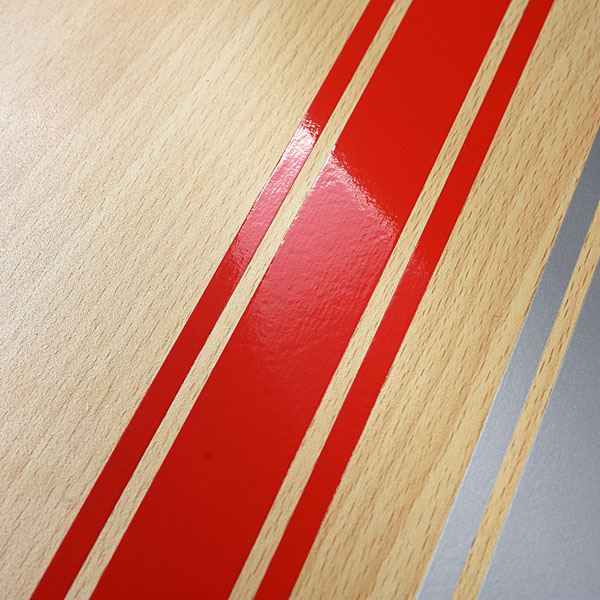 ABARTH stripe sticker (red/white/silver)