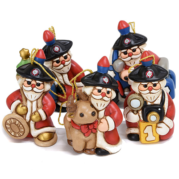 Carabinieri Santa Claus Ceramic Figure Set by THUN