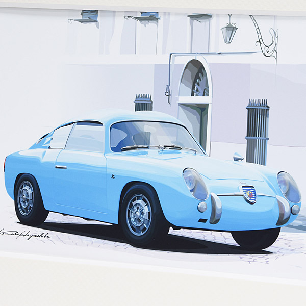 FIAT ABARTH 750 GT ZAGATO Illustration by Kenichi Hayashibe