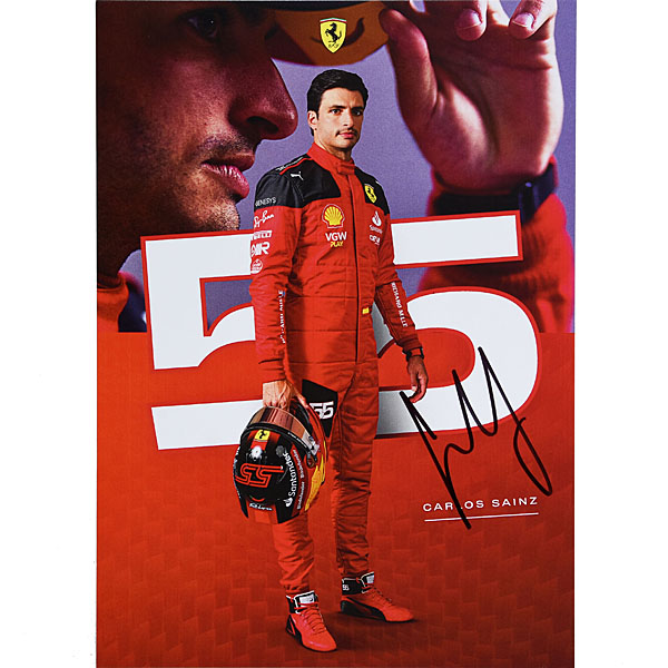 Scuderia Ferrari 2023 Drivers Card -Carlos Sainz Signed-