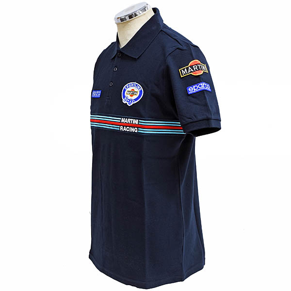 MARTINI RACING Polo Shirts -Stripe-(Navy) by Sparco