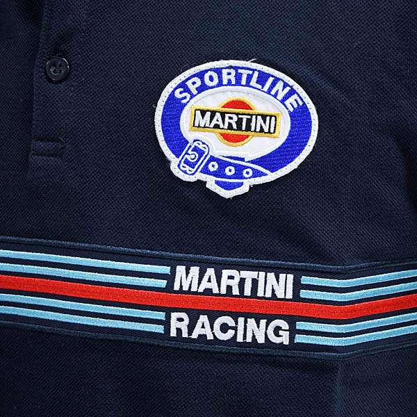 MARTINI RACING Polo Shirts -Stripe-(Navy) by Sparco