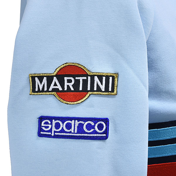 MARTINI RACING Official Hooded Felpa(Light blue) by Sparco