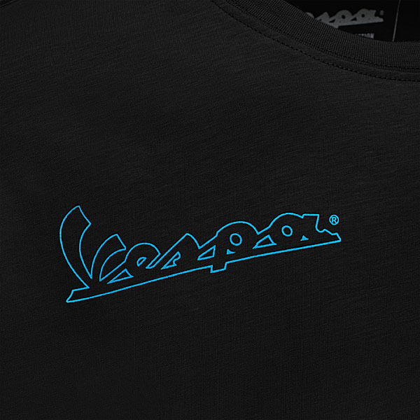 Vespa Official DEC T-Shirts (JET BLACK)