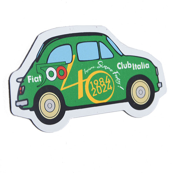 FIAT 500 CLUB ITALIA Official 40th Anniversary Magnet