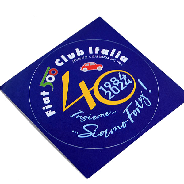 FIAT 500 CLUB ITALIA 40th Anniversary Sticker