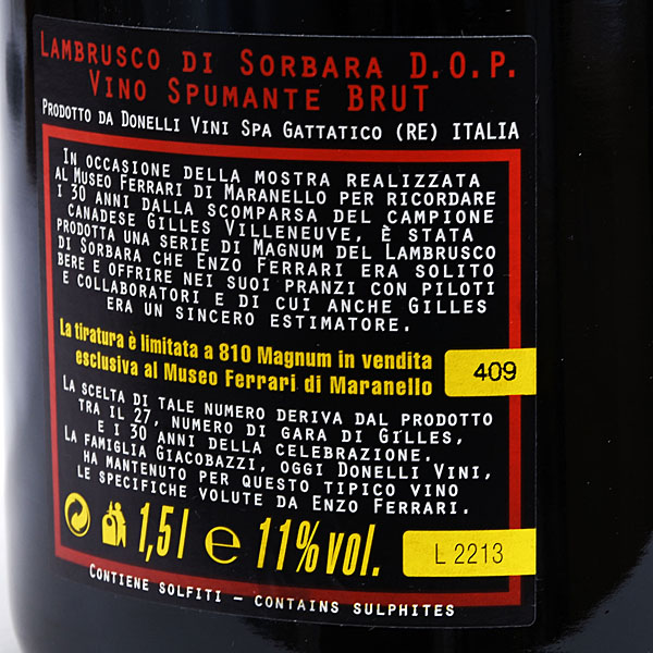 Gilles Villeneuve Tributo Lambrusco di Sorbara By Donelli