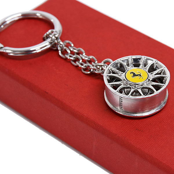 Ferrari Genuine Wheel Shaped Silver Key Ring