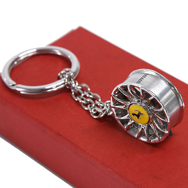 Ferrari Genuine Wheel Shaped Silver Key Ring