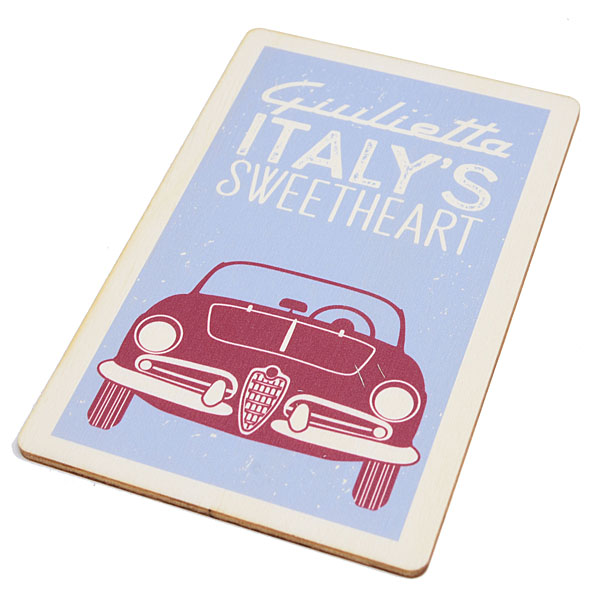 Museo Storico Alfa Romeo Giulietta Wooden Postcard