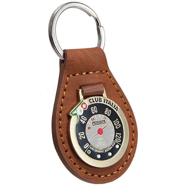 FIAT 500 CLUB ITALIA Official Leather Key Ring (Meter)