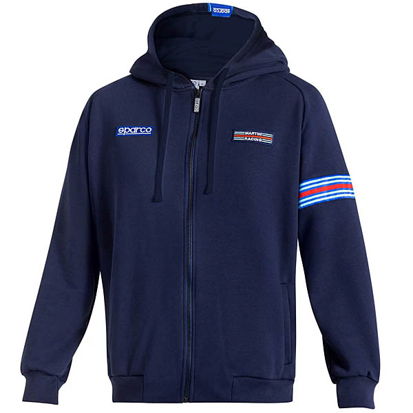 MARTINI RACINGオフィシャルフード付きフルジップフェルパ by Sparco