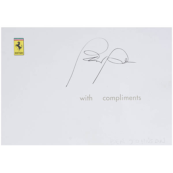Ferrari with compliments Ben Jhonsonサイン入りカード