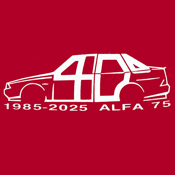 Alfa Romeo 75 40周年記念ロゴステッカー(ホワイト) by RIA(Registro Italiano Alfa Romeo)