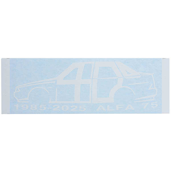 Alfa Romeo 75 40周年記念ロゴステッカー(ホワイト) by RIA(Registro Italiano Alfa Romeo)