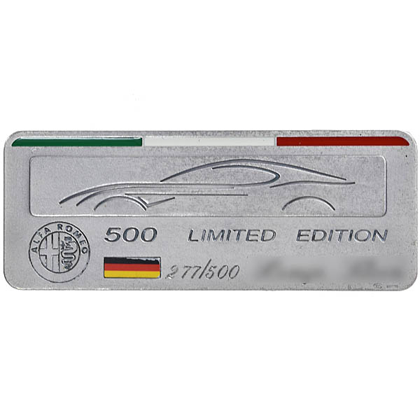 Alfa Romeo Official 8C Competizione  Interior Metal Plate