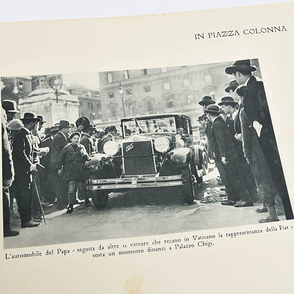 FIAT Papal Car Donation Memorial Book & FIAT 5**N User Manual 1929
