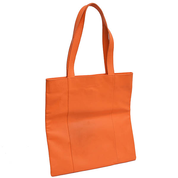 Lamborghini Official Leather Tote Bag(Orange)