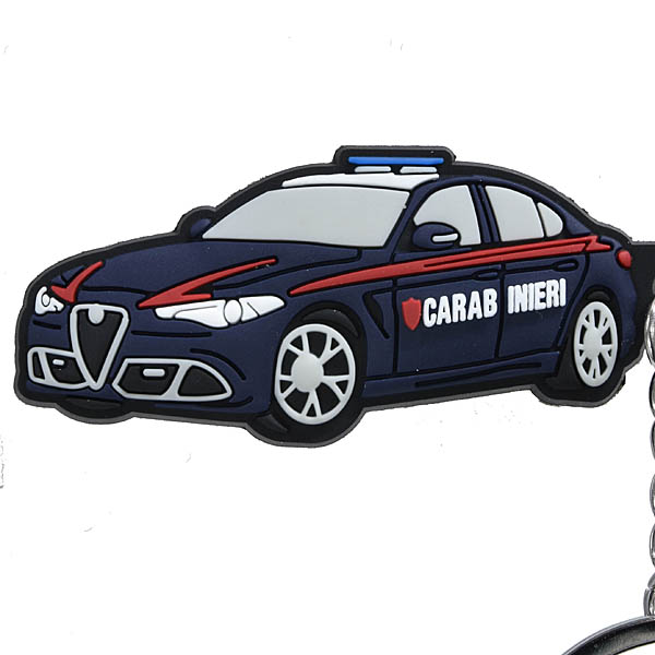 CARABINIERI Official Rubber Key Ring (Alfa Romeo Giulia)