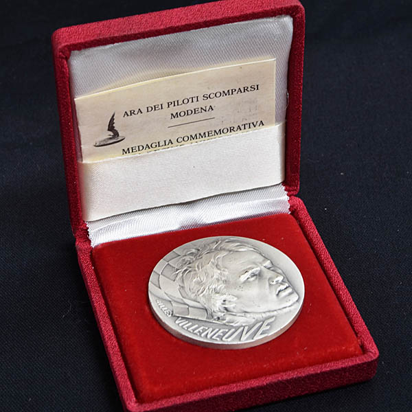 Scuderia Ferrari Silver Medal commemorating the 10th anniversary of the death of Gilles Villeneuve