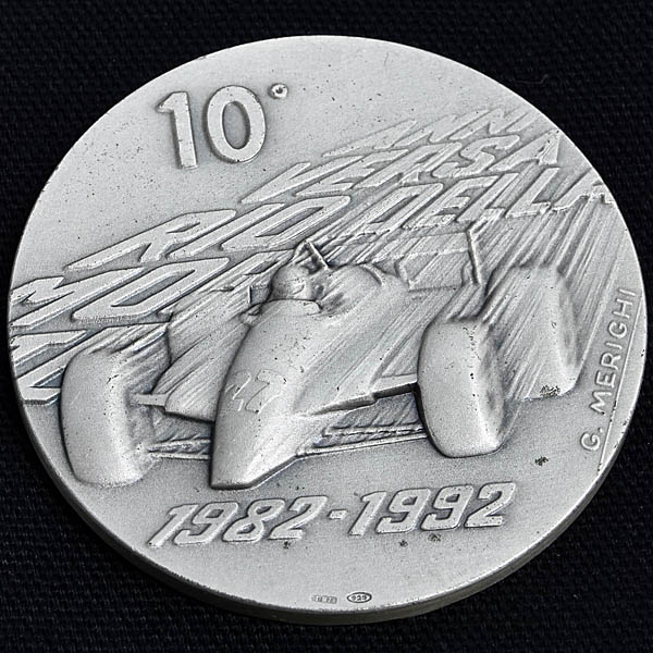 Scuderia Ferrari Silver Medal commemorating the 10th anniversary of the death of Gilles Villeneuve