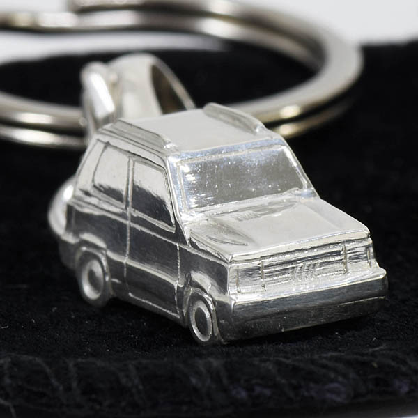 FIAT Panda Sterling Silver Keyring