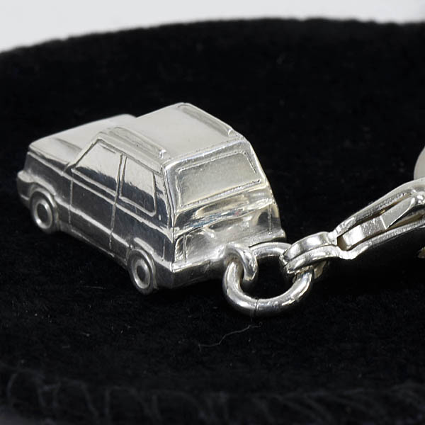 FIAT Panda Sterling Silver Keyring