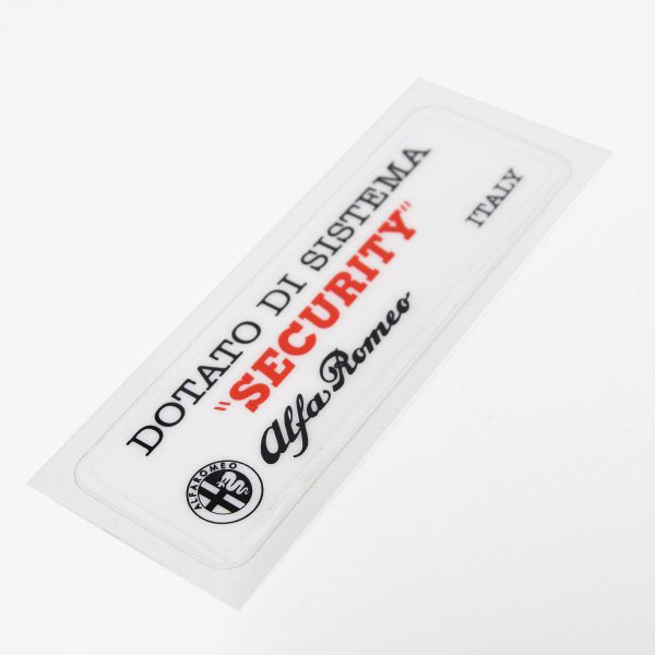 Alfa Romeo Security Sticker