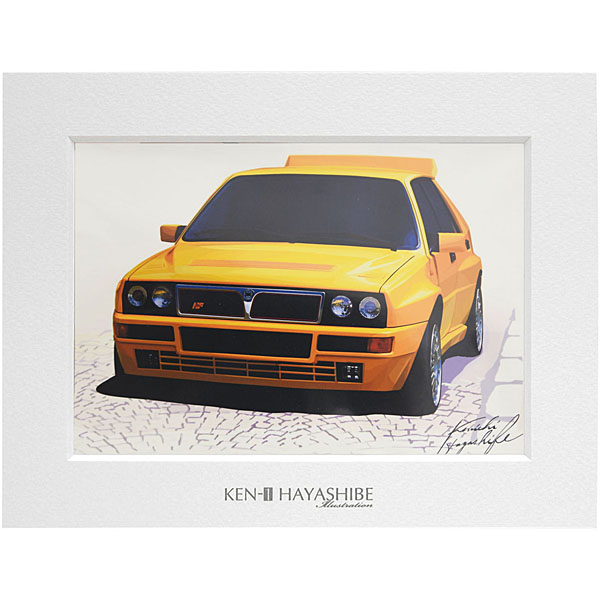 LANCIA Delta Integrale Evo1(yellow)Illustration by Kenichi Hayashibe