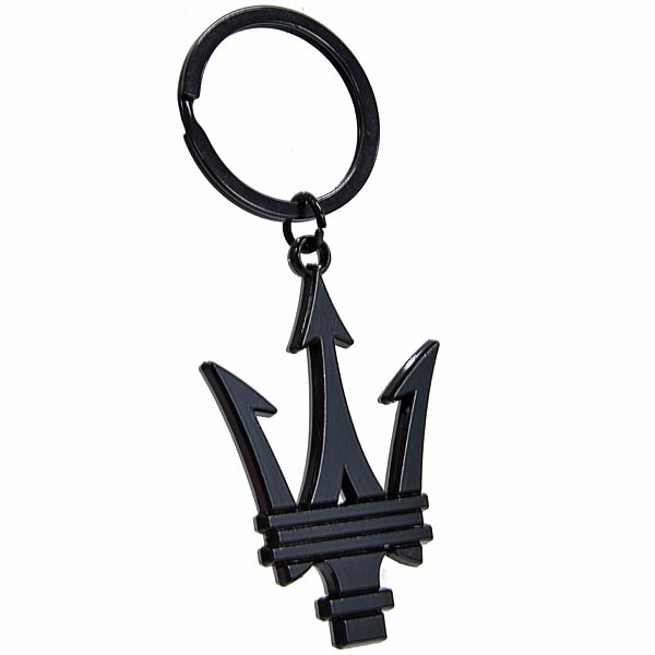 Genuine Maserati Trident-shaped Key Ring (Black)