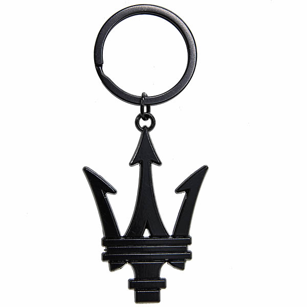 Genuine Maserati Trident-shaped Key Ring (Black)
