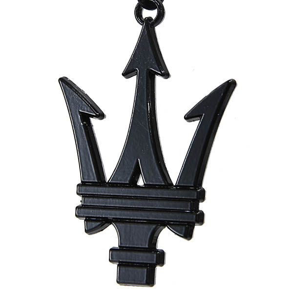Genuine Maserati Trident-shaped Key Ring (Black)