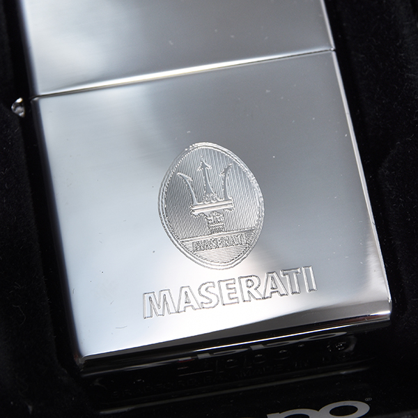 MASERATI Emblem-Engraved Zippo Lighter(Chrome)