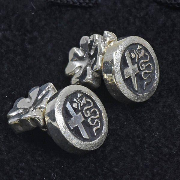 Alfa Romeo Sterling Silver Cuff Links (Emblem&Quadrifoglio)