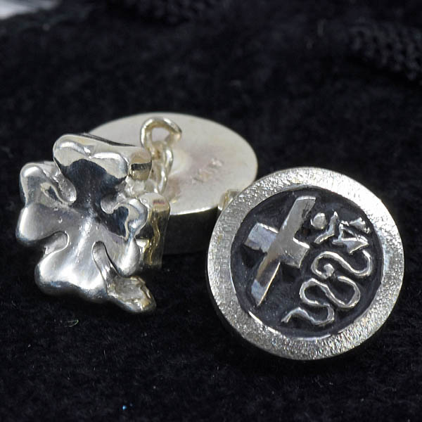 Alfa Romeo Sterling Silver Cuff Links (Emblem&Quadrifoglio)