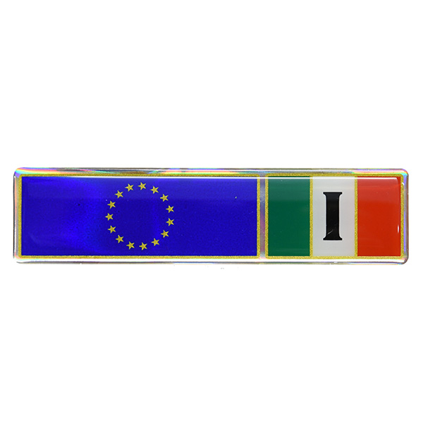 EU&Italian Flag 3D Sticker