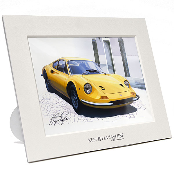 Ferrari Dino 246GT Irrustration (yellow) by Kenichi Hayashibe