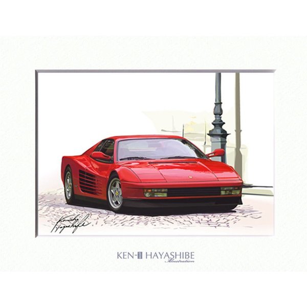 Ferrari Testarossa Irrustration by Kenichi Hayashibe