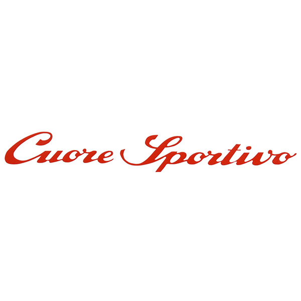 Alfa Romeo(Cuore Sportivo) Logo Script Sticker(200mm)