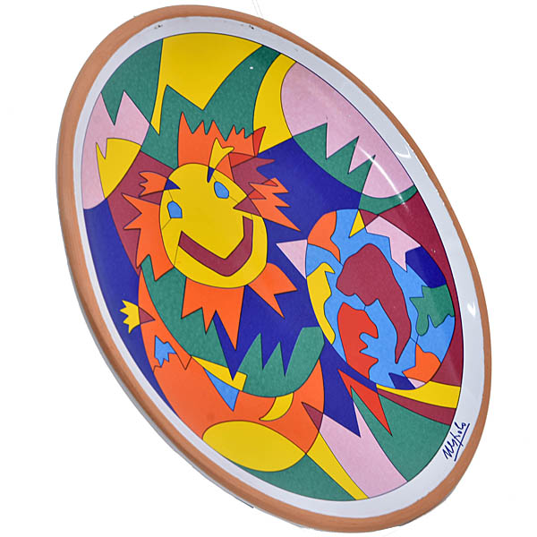 FIAT BRAVO e BRAVA Launch Commemorative Plate 1995 by Ugo Nespolo